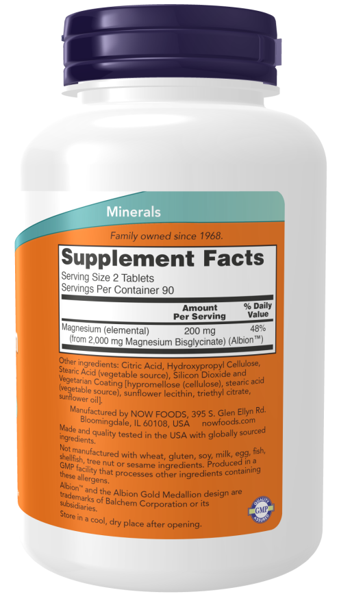 Magnesium Glycinate 200mg Tablets