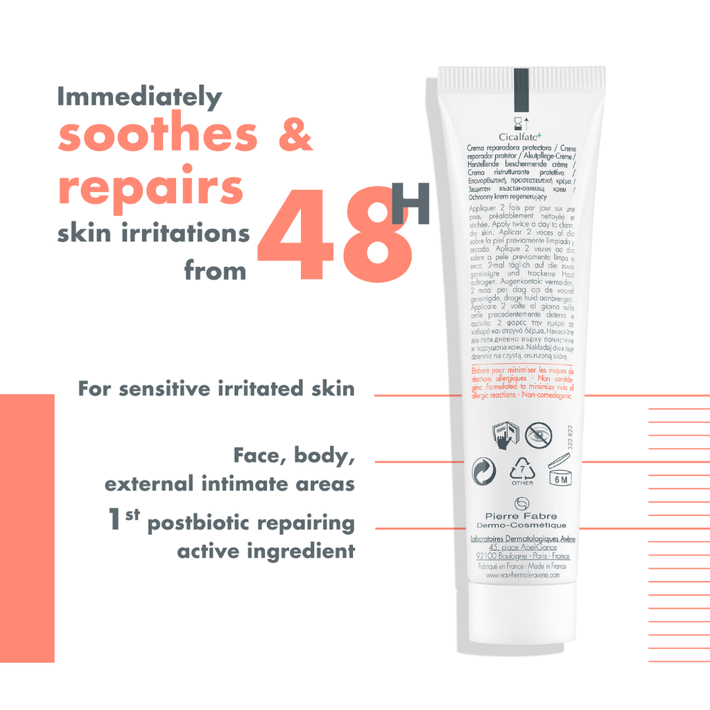 Cicalfate Instant Repairing Protective Cream For Damaged Skin + Cicalfate Repair Barrier Cream