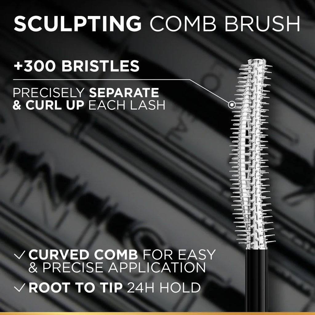 Telescopic Extensionist Mascara for 24H Long-Lasting Curl, Volume, and Exceptional Lengthening Eyelashes with Eyelash-Extension Effect