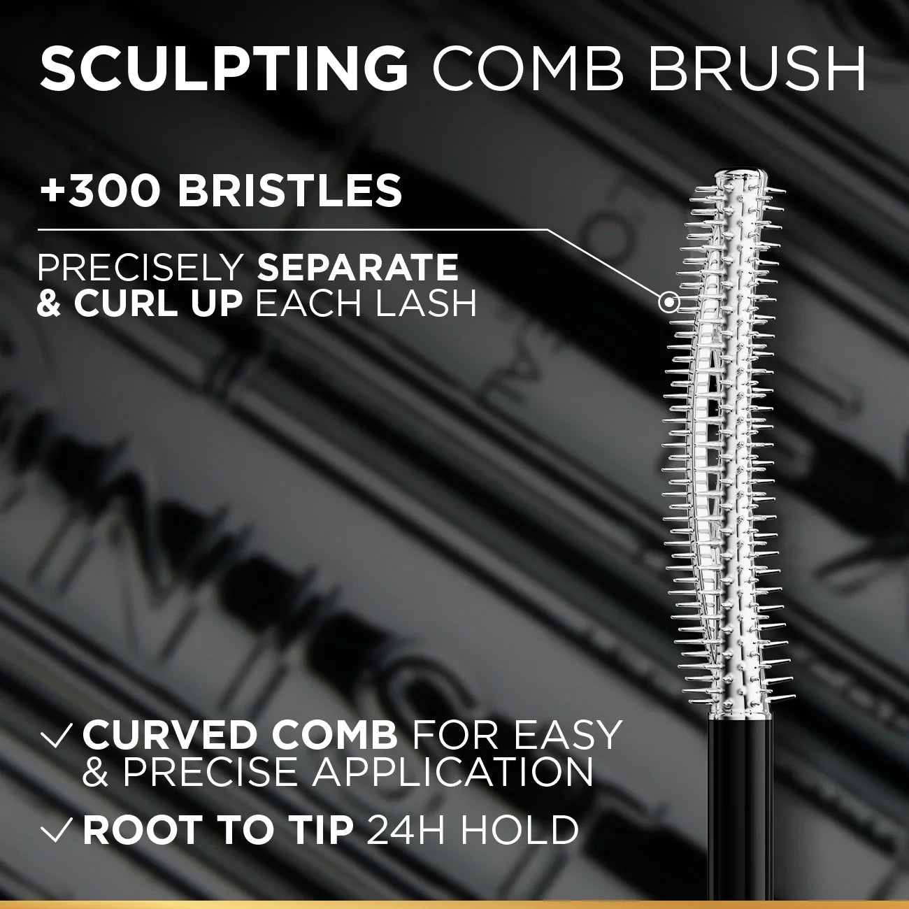 Telescopic Extensionist Mascara for 24H Long-Lasting Curl, Volume, and Exceptional Lengthening Eyelashes with Eyelash-Extension Effect