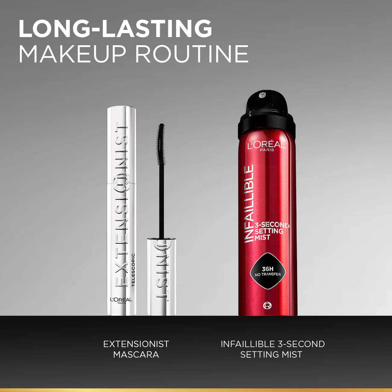 Telescopic Extensionist Mascara for 24H Long-Lasting Curl, Volume, and Exceptional Lengthening Eyelashes with Eyelash-Extension Effect
