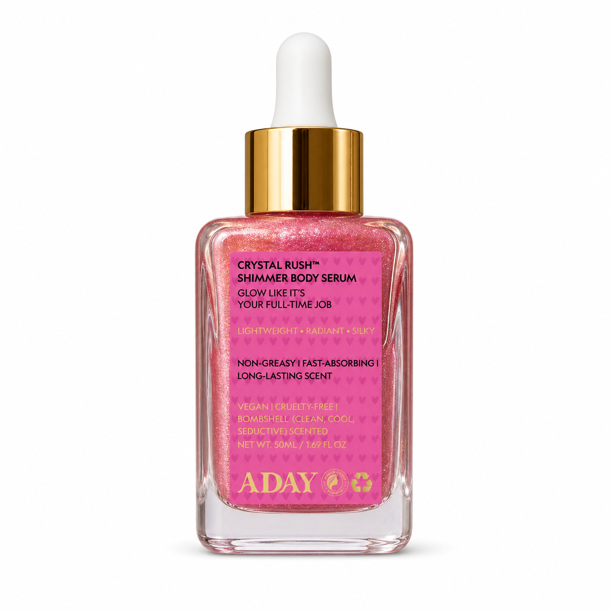 Crystal Rush™ Shimmer Body Serum | Vegan & Non-Greasy Body Glow