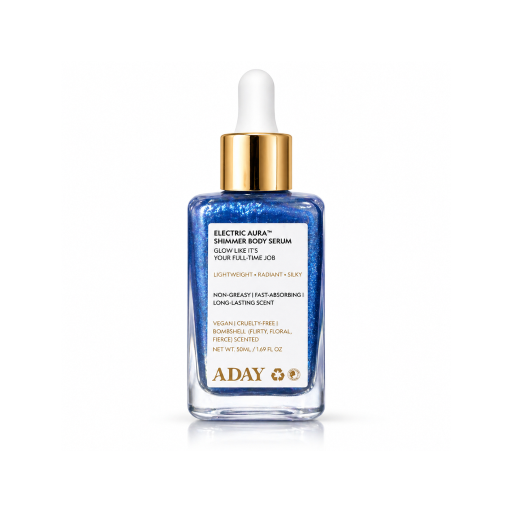 Electric Aura Shimmer Body Serum – Radiant Blue Glow